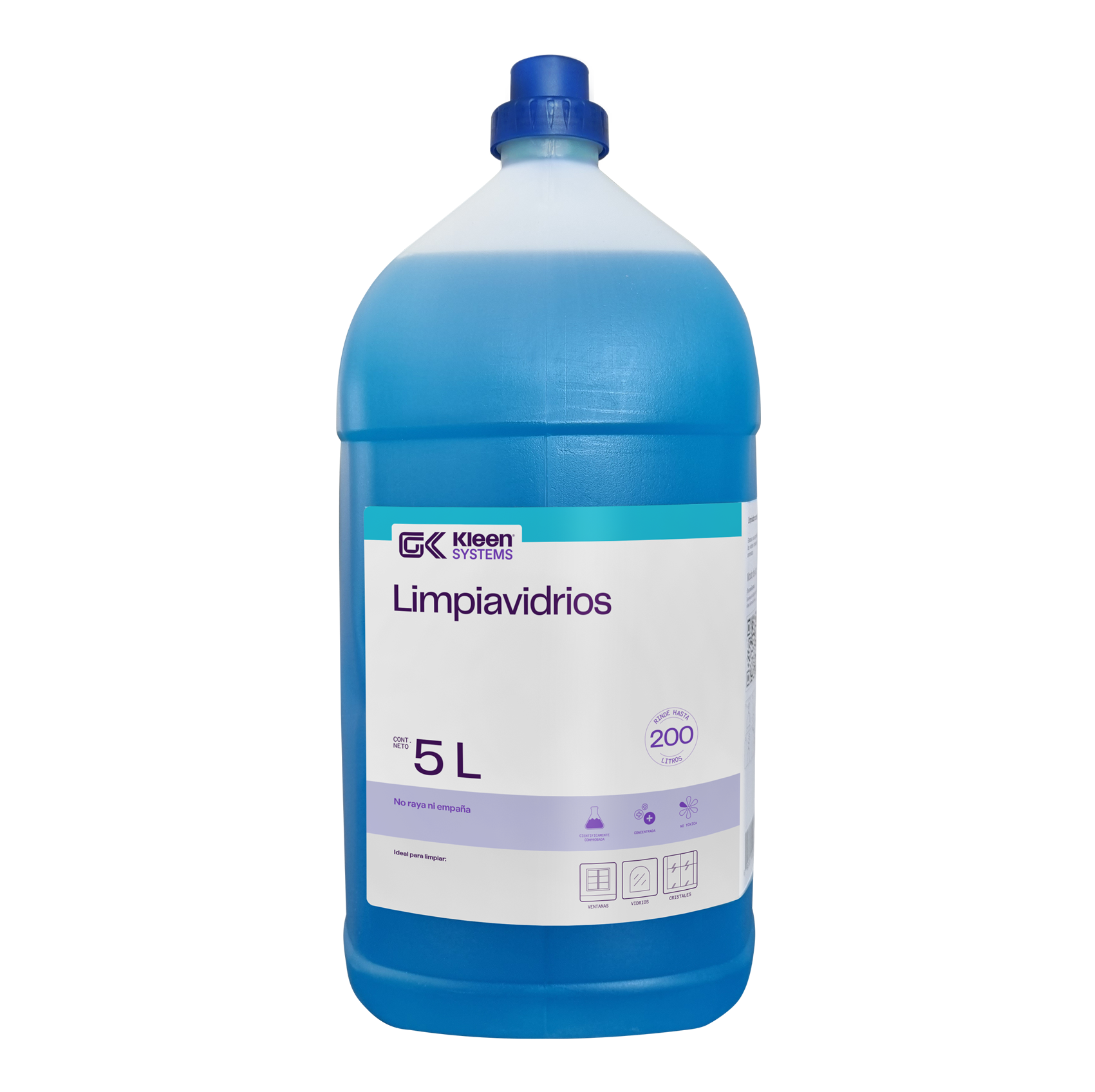 Limpiador Concentrado para Vidrios y Cristales Gel Kleen 5 L