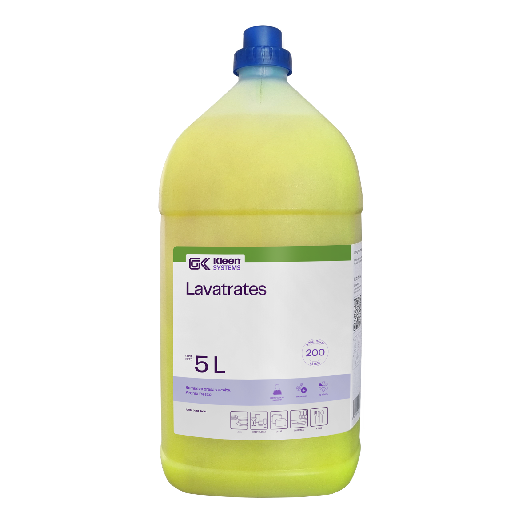 Detergente Concentrado Lima-Limón para Cocina Profesional - 5 L
