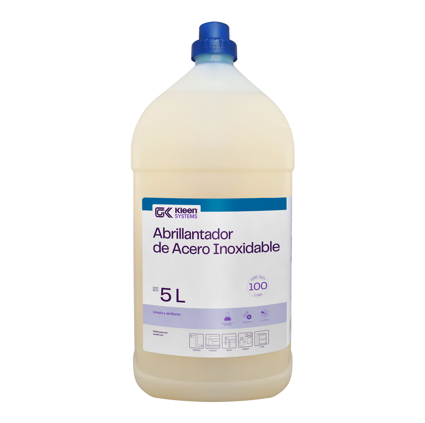 Gel Kleen Limpiador y Abrillantador Acero Inoxidable 5 L