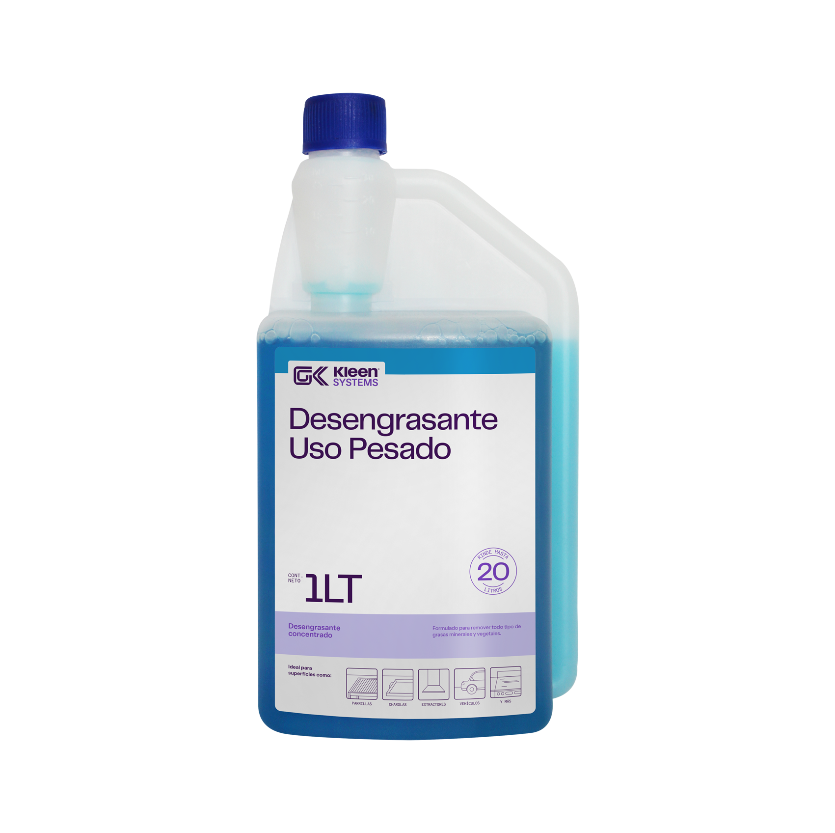 Gel Kleen Desengrasante Concentrado 1L para Cocinas Industriales