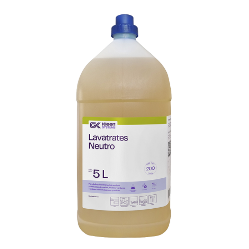 Detergente Concentrado Gel Kleen Sin Aroma para Cocina y Frutas 5L