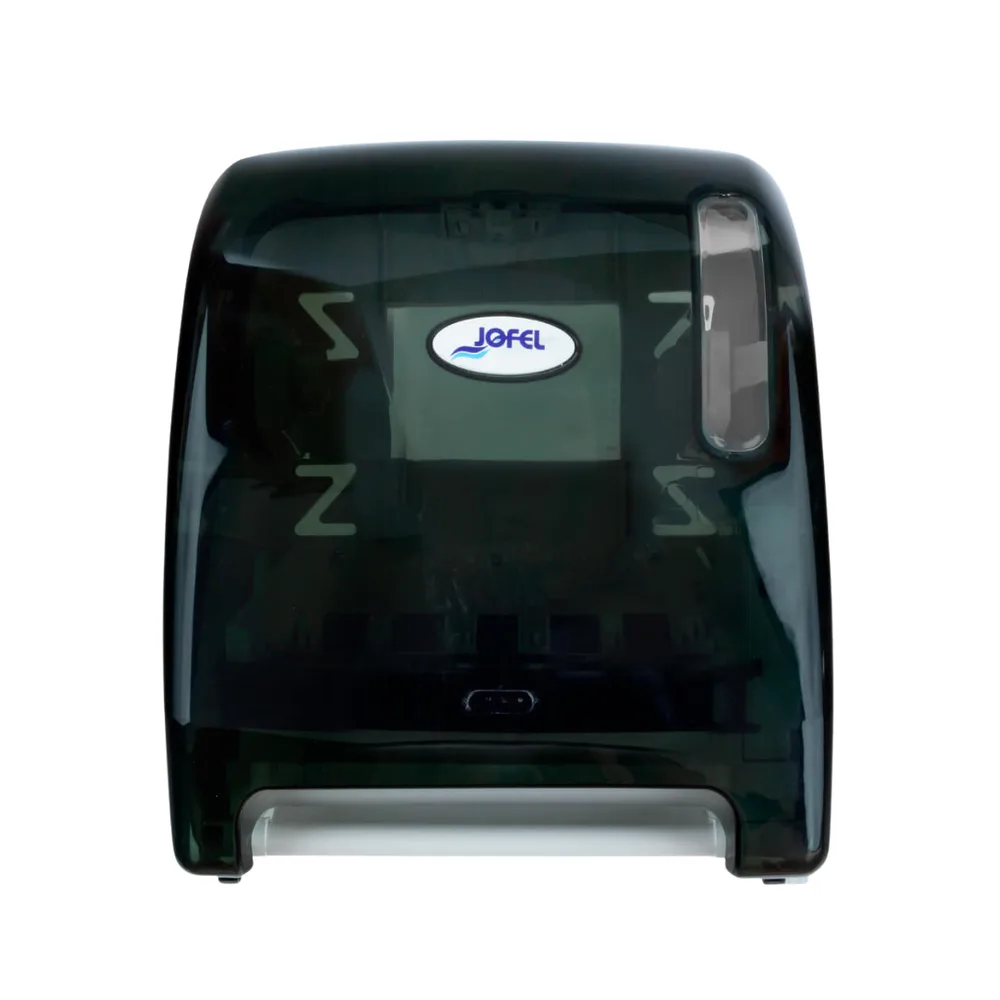 Dispensador de toalla en rollo automático | Jofel Azur AG18510 | Sensor de presencia | Base ABS blanca & tapa humo