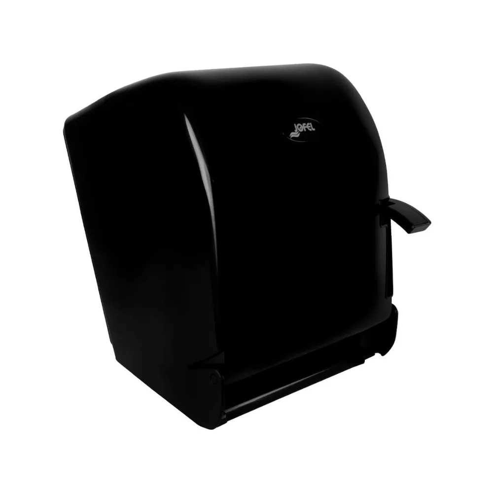 Dispensador de toalla en rollo con palanca Smart | Jofel AG10600 | Capacidad 180 m | Plástico ABS negro