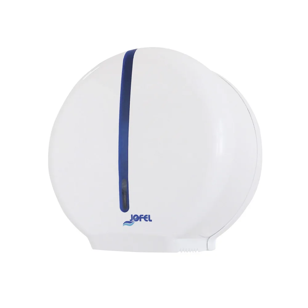 Dispensador de papel higiénico jumbo Atlántica Maxi | Jofel AE37000 | Para rollo 12″ (305 mm) | Plástico ABS blanco